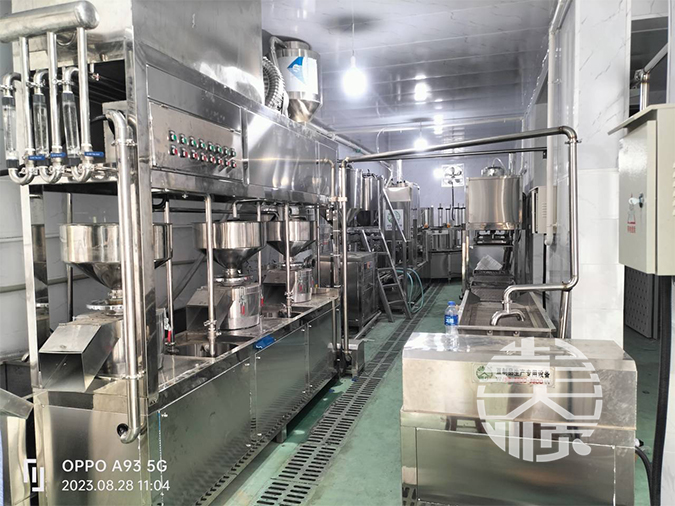四川德阳自动豆腐机生产线安装现场